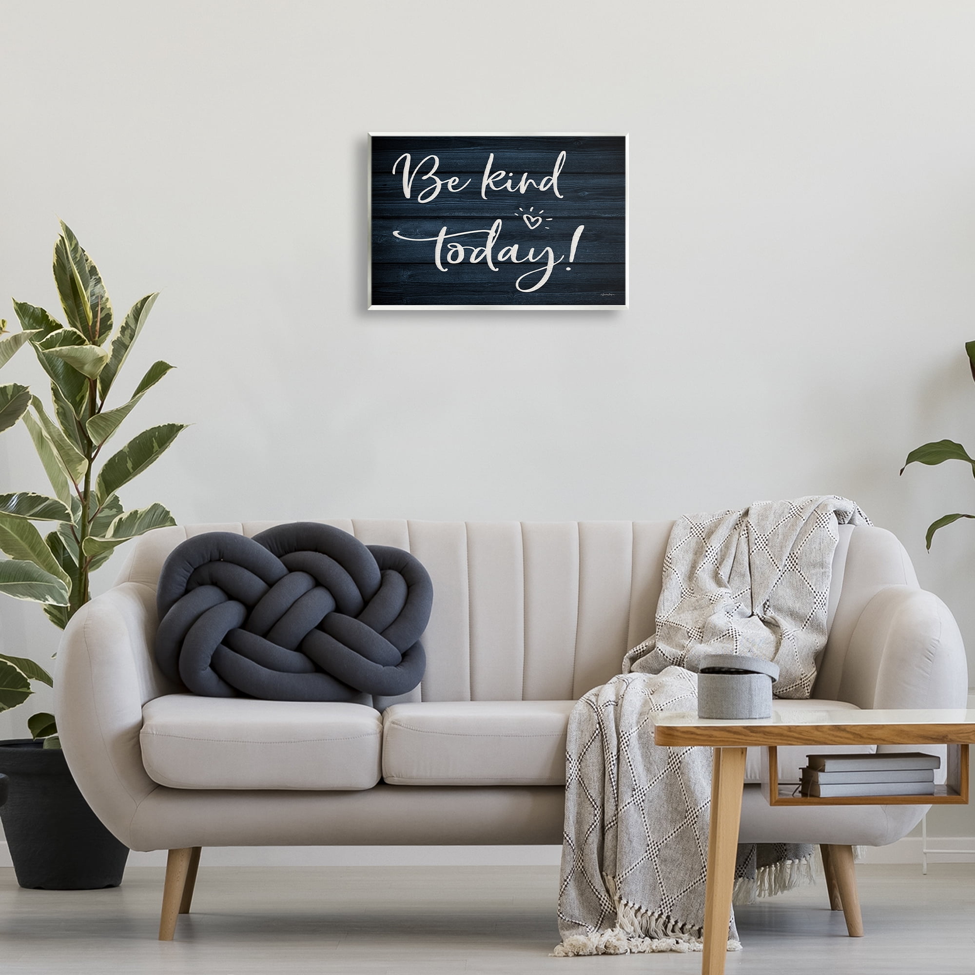 Stupell Industries Be Kind Today Text & Numbers Painting Unframed Art Print Wall Art, 19 x 13