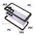thumbnail image 3 of Waterproof Phone Case for Samsung Galaxy S24 with Built-in Screen Protector, Full Body Protection Military Grade Drop Proof Shockproof Dustproof Rugged Cover for Samsung Galaxy S24, Black, 3 of 12