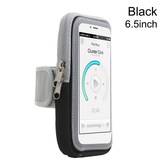 Running Sports Phone Holder Armbands Zipper Bag for iPhone 13 12 11 XS for Samsung for Xiaomi Fitness Gym Cell Phone Case Arm Bag Pouch (6.5inch)