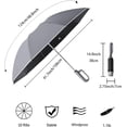 thumbnail image 2 of SIABC-Inverted Reverse Golf Umbrella 10 Ribs Travel Folding Anti 99 UV Protection UPF 50, Automatic Open/Close,Lightweight Compact Portable Backpack Outdoor,Sun/Rain,Men Women Carabiner Handle Design, 2 of 4