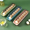 thumbnail image 1 of Egg Storage Box Auto Scrolling Egg Holder Stackable Egg Container Organizer with Lid Household Space Saving Egg Tray for Home Refrigerator Kitchen Cupboard, 1 of 8