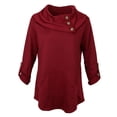 thumbnail image 1 of MERIGLARE Sweat à Capuche Manches Longues Grande Taille pour Femmes, Décontracté Ample Rouge, TG, 1 of 9