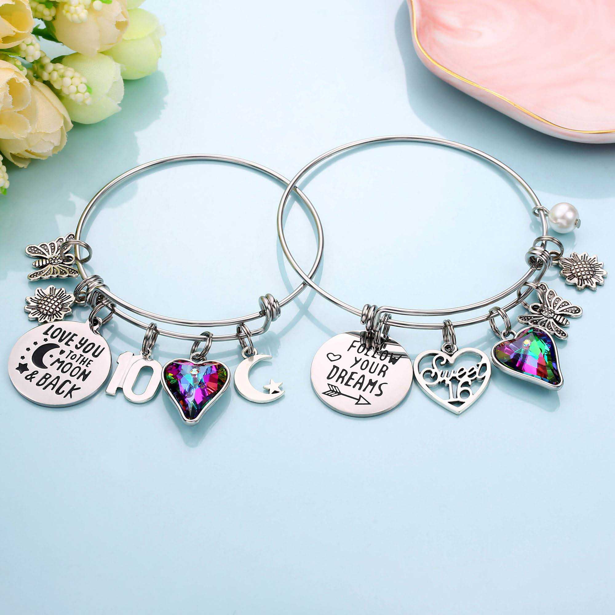 EBE EmmasbyEmma 13th Bday Gift, Blue Necklace & Charm Bracelet for Girls,  Large - Fry's Food Stores