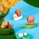 thumbnail image 3 of Minifiguras de Capybara en miniatura para decoración del hogar, adornos de escritorio de resina, regalos bonitos, accesorios de fotografía, 10 piezas, 3 of 5
