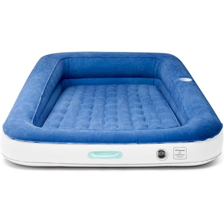 SoundAsleep Dream Series Kids Air Mattress with High Speed External Pump - Extra Tall Safety Bumpers - Portable, Toddler Blow up Bed for Kids - Inflatable Toddler Air Mattress for Home and Camping