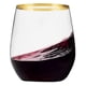 thumbnail image 1 of 24-pack Plastic Glasses without Foot - 35 cl Unbreakable Mugs with Gold Rim, 1 of 5