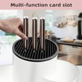 thumbnail image 4 of Knife Holder Kitchen 3-in-1 Universal Block without Knives Silverware Storage Stand with Drain Hole,for Countertop and Cabinet Drawer,White, 4 of 7