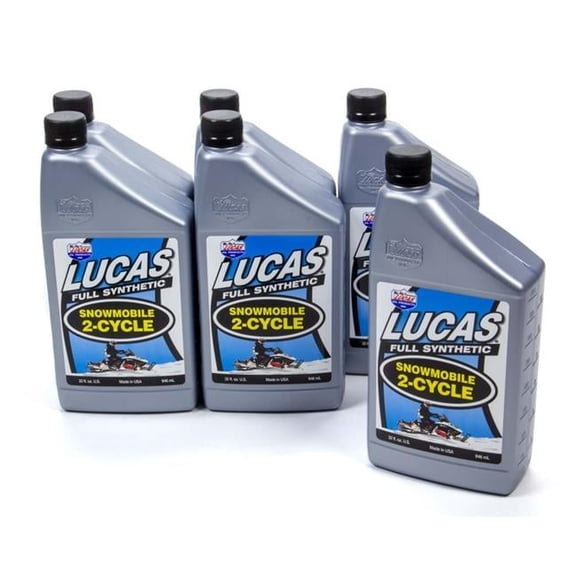 Lucas Oil 10835 1 qt. Synthetic 2-Cycle Snowmobile Oil - Case of 6