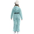 thumbnail image 2 of TiaoBug Kids Snow Suit for Girls One Piece Ski Suit Hooded Jumpsuit Waterproof Mountaineering Hiking Overalls Light Green 16, 2 of 7