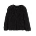 thumbnail image 2 of EnJoCho Girls Fa𝗎x F𝗎r Coats Winter Fringe Fuzzy Open Front Jackets Kids Thick Warm Long Sleeve Windproof Outerwear Clothing Apparel Winter Wear Coat Jacket Parka, 2 of 4