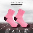 thumbnail image 4 of Calcetines deportivos para ciclismo, cómodos, para hombres y mujeres, calcetines transpirables para correr (rosa), 4 of 6