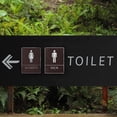 thumbnail image 5 of Letrero de baño para hombres y mujeres con Braille, 2 letreros de baño para negocios, letreros de baño con cinta de doble cara para negocios, 5 of 5