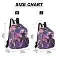 thumbnail image 3 of JIALIOU Mini Backpack Purse for Women Quilted Casual Daypack Small Travel Shoulder Bag, Wizard Cat with Moon, 3 of 7