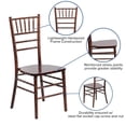 thumbnail image 4 of Pemberly Row Wood Chiavari Stacking Dining Side Chair in Fruitwood, 4 of 8