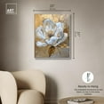 thumbnail image 6 of Athenas Flower Canvas Glamorous Feminine Wall Art by Art Remedy, Silver Frame, 24" x 30", 6 of 8