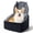 Black&gray, variant on KSIIA Dog Car Seats for Small Dogs, Portable Pet Booster Car Seat with Safe Buckles,Pets up to 25lbs ,black