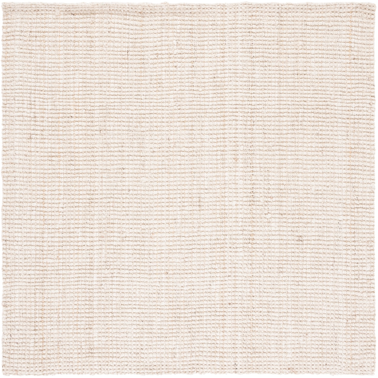 SAFAVIEH Natural Fiber Delmar Braided Jute Area Rug, Bleach/Ivory, 9' x 9' Round