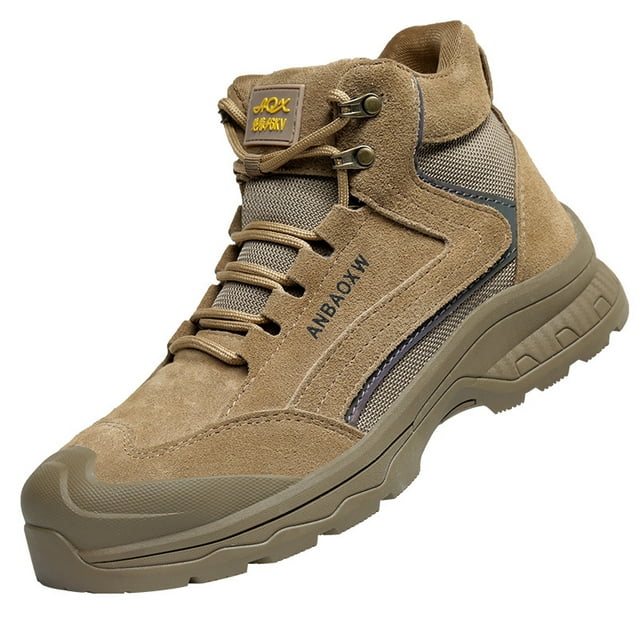 Portable Industrial Safety Boots Men Anti-smashing Puncture-proof Work Boots Invisible Buckle Shoes Winter 2023 New