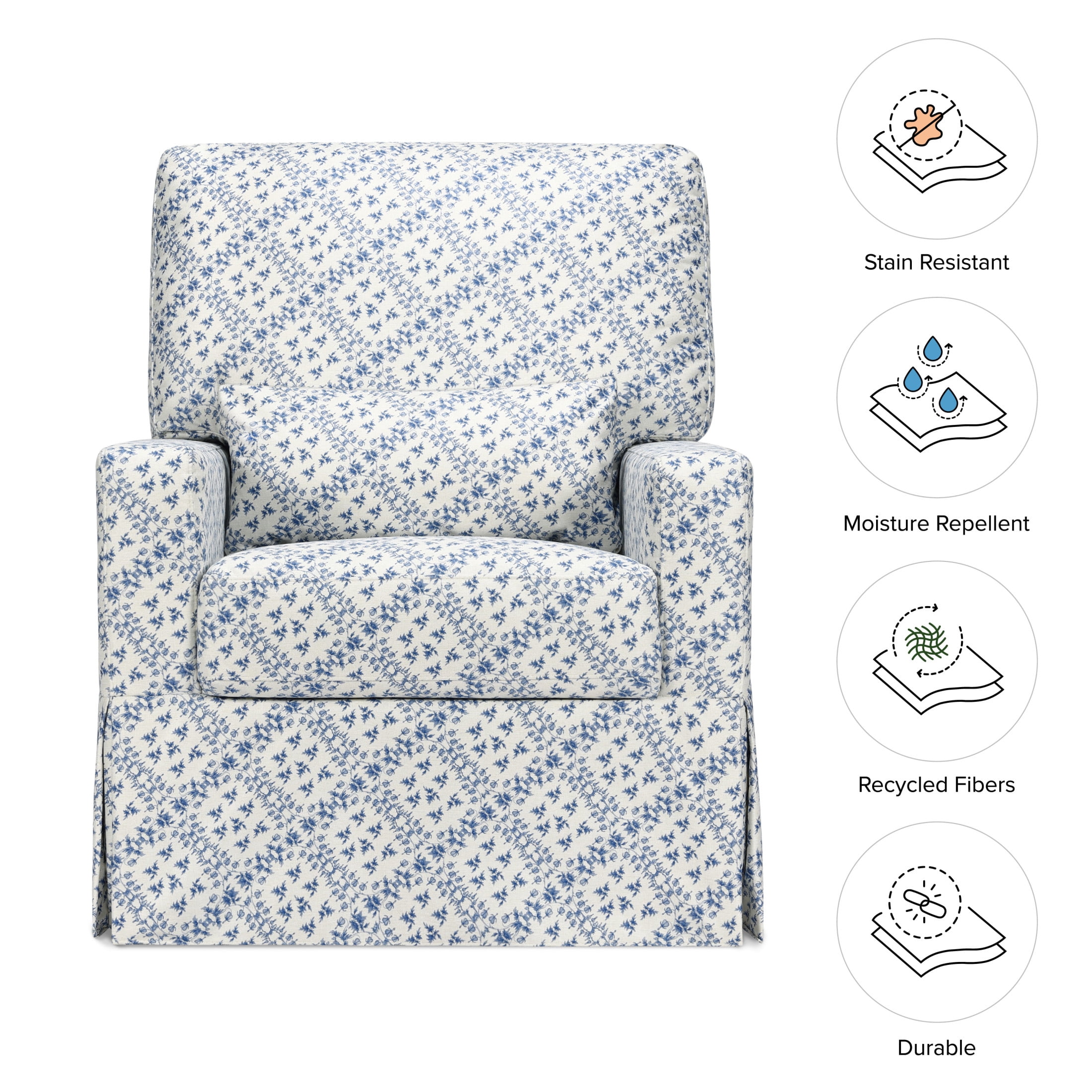 Namesake Sarah Flint x Namesake Crawford Swivel Glider in Eco-Performance Fabric | Water Repellent & Stain Resistant