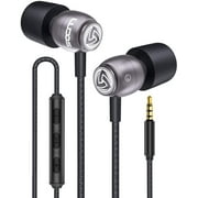 LUDOS Clamor Wired Earbuds in-Ear Headphones, Earphones with Microphone and Volume Control, Noise Isolating Memory Foam