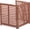 Brown-1, variant on POVANLI 3-Panel Outdoor Wood Privacy Fence, 3-Section Privacy Screens, Air Conditioner Fence Panels Trash Can Fence Pool Equipment Enclosure for Garden, Patio, Landscaping, 32" W x 38" H, Gray