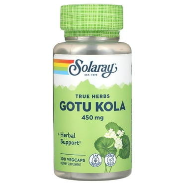 Solaray Gotu Kola 450 mg | Healthy Mood & Blood Circulation Support | Non-GMO & Vegan | 100 VegCaps