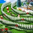 thumbnail image 3 of Christmas Garden Fence Wooden Decorative Miniature Fairy Picket Ornament Fence 2 Pieces 35 inch Miniature Accessories for Dollhouse Village Landscape Home Garden Plant - White Small, 3 of 7