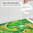thumbnail image 5 of ZICANCN Dish Drying Mat for Kitchen Countertop, Acid Green Marble Texture Drainer Mats with Non-slip Rubber Backed, Super Absorbent Easy Clean Rack Pad,\r\n16x18 Inches, 5 of 9
