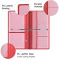 thumbnail image 2 of CCOCC Car Registration and Insurance Holder, PU Leather Glove Box Document Organizer with Magnetic Closure, 6 Clear Pockets Auto Paperwork Wallet, Vehicle Card Holder for Women, Red Car Accessories, 2 of 7