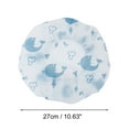 thumbnail image 2 of Unique Bargains 5 Pcs Print Single Layer Shower Cap for Bathroom Blue EVA, 2 of 6