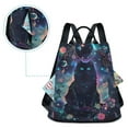 thumbnail image 5 of FORMRS Women's Travel Backpack Purse Anti-Theft Hidden Pockets Casual Shoulder Bag, Floral Black Cat Pattern, 5 of 7