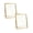 Rectangle, variant on Glass Gold Photo Frame 2 Pack, Metal Floating Picture Frame Double Glass for Tabletop Display, Modern Desk Shelf Photo Holder for Wedding and Home Decor, Gold Finish Frame, 7.87" x 9.84"