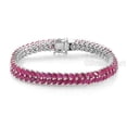 thumbnail image 3 of Natural Ruby bracelet, Ruby jewelry, Genuine July Birthstone, Sterling silver, Silver jewelry, Silver bracelet, 925 silver, Bracelet for wedding anniversary, Christmas Gift, Women Bracelet Bangle, 3 of 3