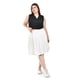 thumbnail image 1 of Falda plisada con cadena Roman Fashion /Tallas Extras, 558 (Blanco) blanco 42, 1 of 6