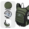thumbnail image 3 of Mochila de Hidratación Mubasel Gear 15L con Bolsa de Agua 2L Oliva, 3 of 9