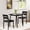 Black, variant on 3 Pcs Modern Dining Table Set with Upholstered Chairs Wood Grain Kitchen Table with Metal Frame Space-Saving Dinette Furniture for Apartment Studio and Small Dining Spaces White