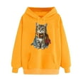thumbnail image 3 of VEKDONE Cute Cat Graphic Hoodies for Women Fall Long Sleeve Thin Fleece Hooded Sweatshirts Casual Loose Fit Lightweight Pullover Sweatshirt with Pockets, 3 of 6
