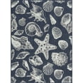 thumbnail image 3 of 4x6 Water Resistant, Indoor Outdoor Rugs for Patios, Front Door Entry, Entryway, Deck, Porch, Balcony | Outside Area Rug for Patio | Navy, Coastal | Size: 4' x 5'3'', 3 of 8