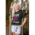 thumbnail image 3 of I Look For In Guys Rottweiler Lover Women's Plus Size Graphic Tee Brisco Brands 3X, 3 of 5