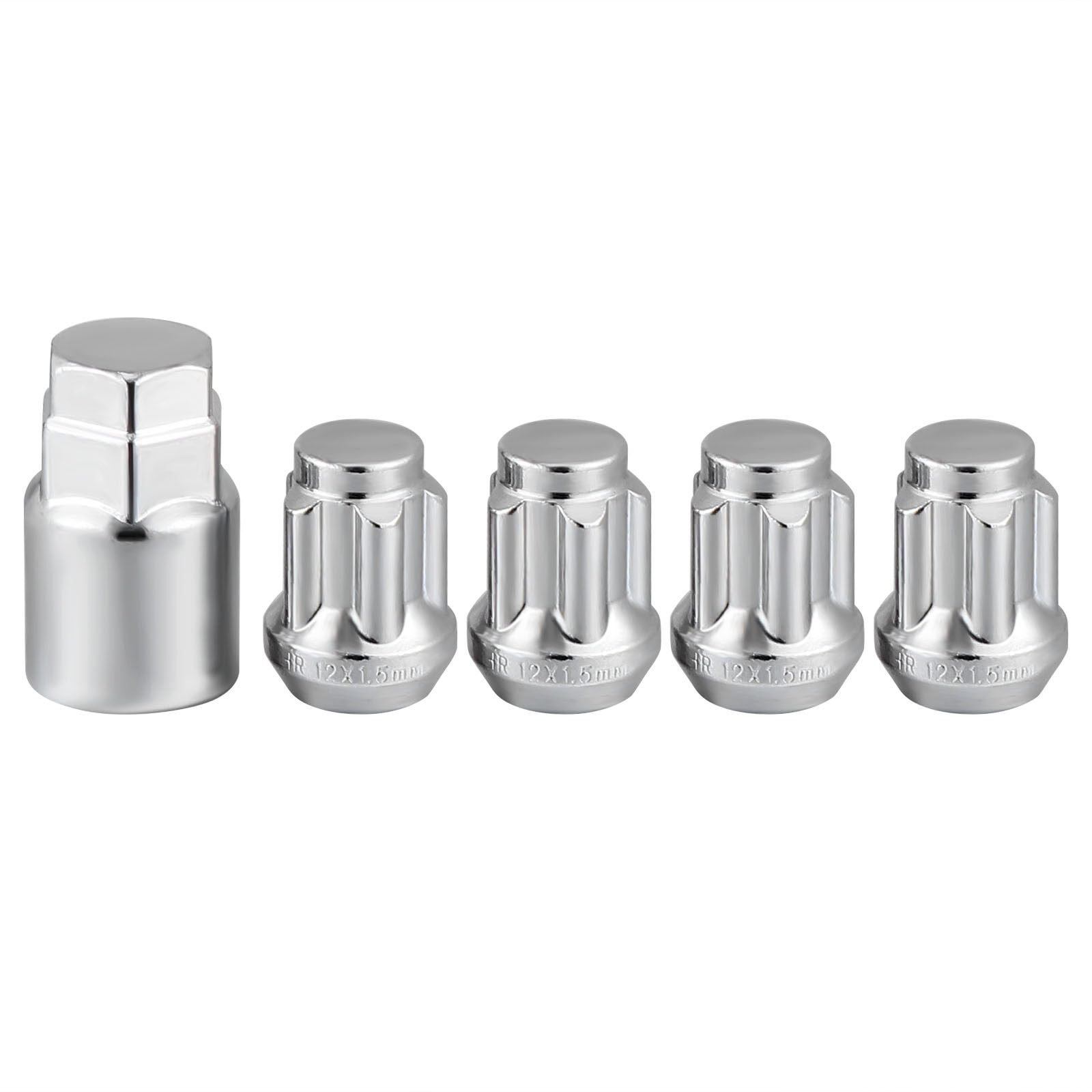 4pcs Universal Wheel Lock Lug Nuts Anti Theft Locking Nuts with 1pc