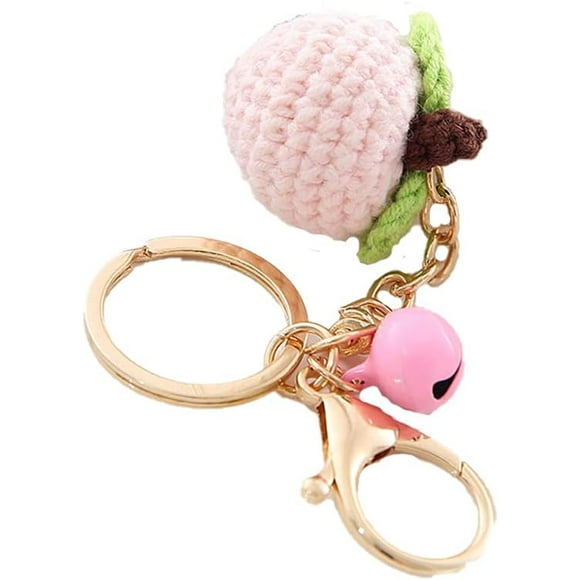 Crochet fruit keychain, keychain pendant car keychain car keychain pendant cute keychain car keychain holder