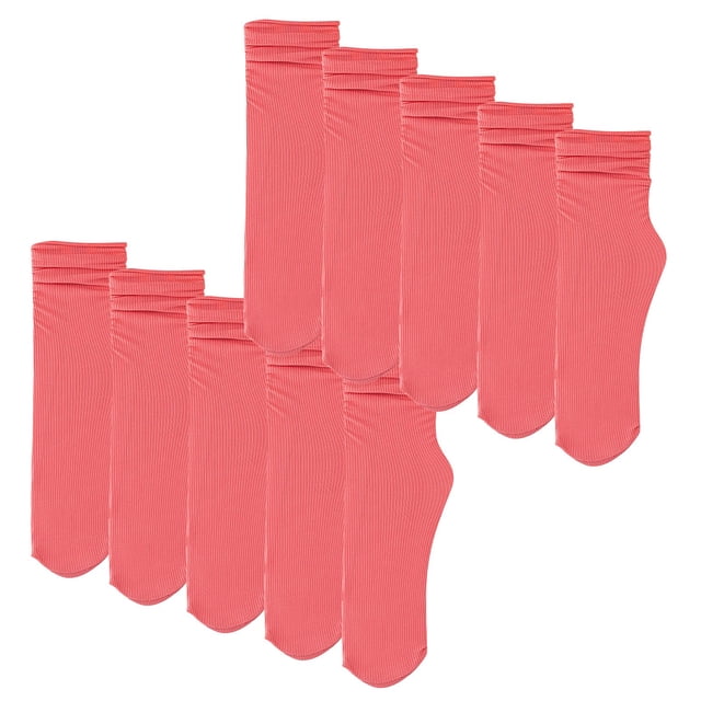 Chaussettes Rouges Glace Chaussettes Glace Chaussettes d'Été Fines pour Femmes Chaussettes pour Femmes Sensation Fraîche de Toute la Mode Bas Mi-Mollet Velours Respirant Chaussettes à Poil 10 Pcs
