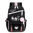 thumbnail image 5 of Kuromi Pattern Backpack, Kawaii Stylish School Bag, Women's Colorblock Rucksack, Large Capacity Foldable Outdoors Daypack, 5 of 5