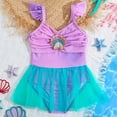 thumbnail image 6 of Girls Rash Guard Swimsuits with Layered Skirt Scale Printed Tutu Skirt Mesh Swimwear Dress Bathing for Kids, 6 of 6
