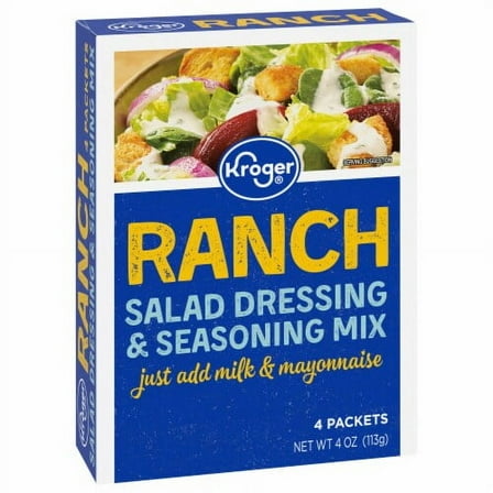 KR Ranch Salad Dressing & Seasoning Mix Packet 4 ct / 1 oz - Pack of 2