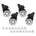 thumbnail image 1 of Miulika Roues de Valise Silencieuses Roues Omnidirectionnelles Gauche et Droite Noir 4 Pcs avec Frein, 1 of 9