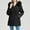 Black, variant on SwiftWear Women's Detachable Sleeve Parka with Faux Fur Hood, Convertible Jacket to Vest, Quilted Winter Coat with Drawstring Waist