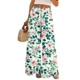 thumbnail image 2 of TRUBKH boho pants for women High Waist Wide Leg Pants Floral Solid Long Palazzo Pants Summer Print Boho Palazzo Pants High Waist Trousers With Pockets linen pants women summer pants for women Pink XL, 2 of 6