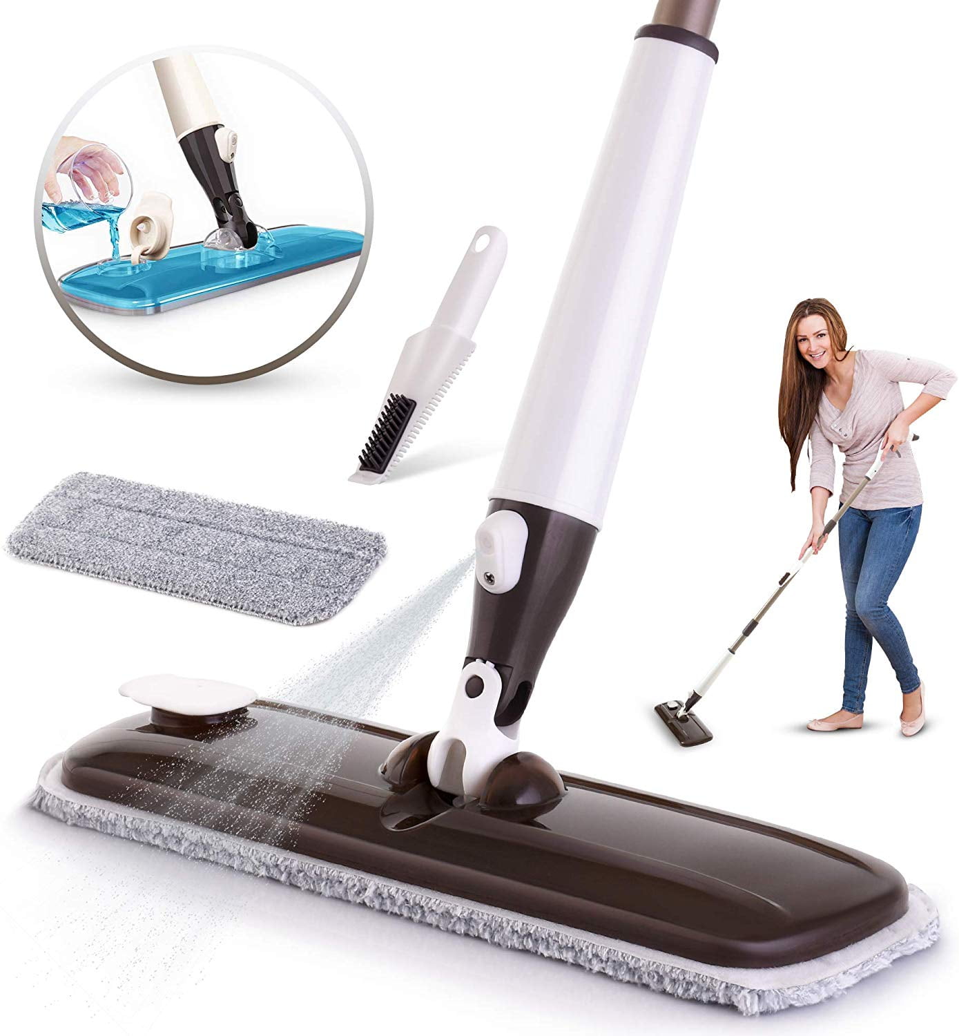 Spray Mop Floor Cleaning Ideal for Tile, Hardwood & Stone Floors