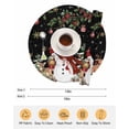 thumbnail image 6 of 13 Inch Round Placemats Set of 6, Black Christmas Snowman Non Slip Heat Insulation PP Table Mats, Xmas Snowflake Elk Tree Balls Washable Place Mats for Kitchen Dining Party Table Decor, 6 of 7